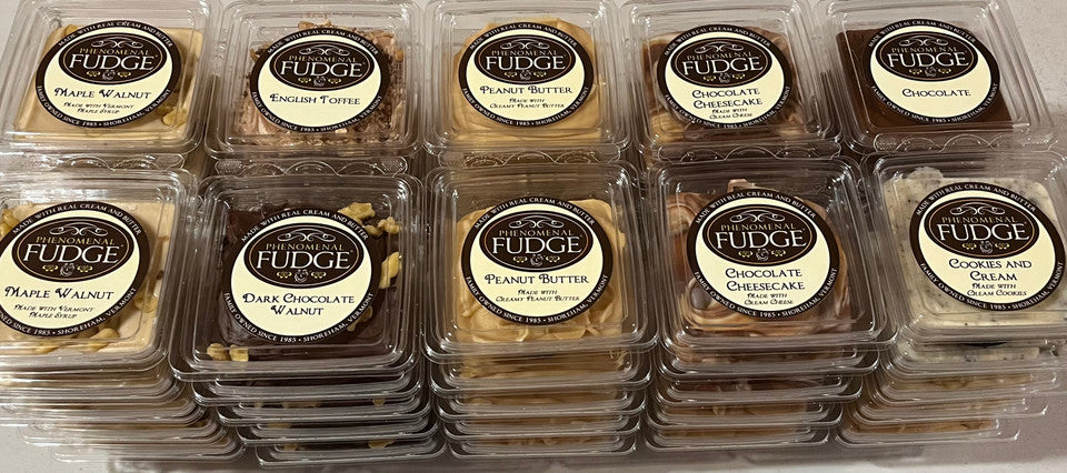 Buy 3 Half-Pound Fudge Tubs ($10 Each) and get one Flavor of the Month for free.