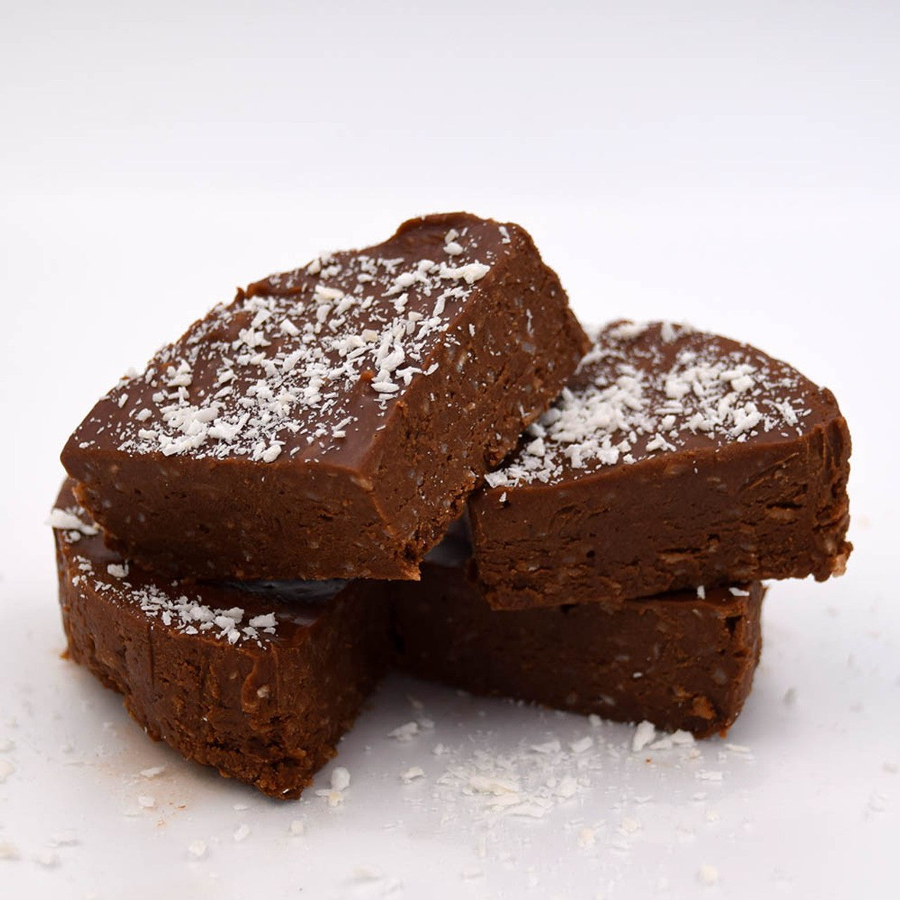 Chocolate Coconut Fudge with Shredded Coconut