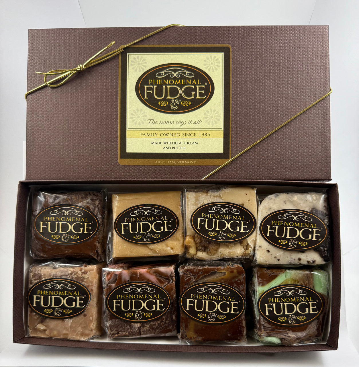 Eight-Piece Fudge Sampler - Eight Quarter-Pound Fudge Squares on sale through December 15.