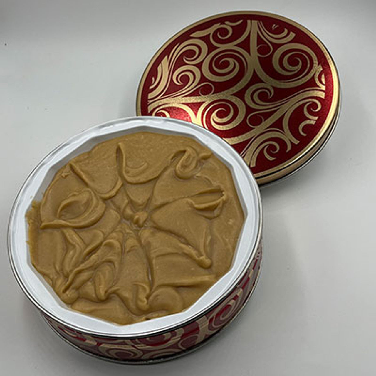 Red & Gold Swirl Fudge One-Pound Gift Tin